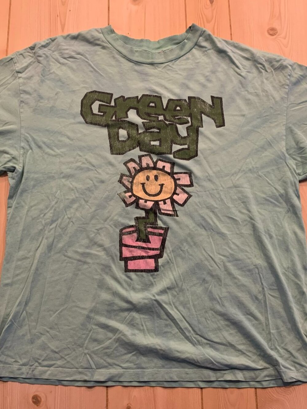 Green Day Kerplunk Flower Pot Punk Rock Band Grunge Alt Emo T-Shirt Size XXL 2XL